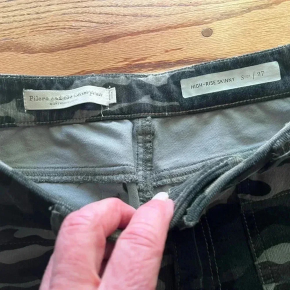 Anthropologie Pilcro and Letterpress high rise skinny, camo corduroy pants sz 27 - Picture 3 of 11